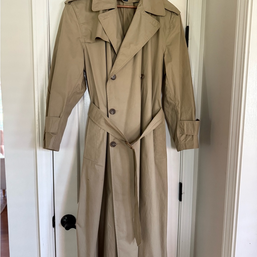Ralph Lauren Tan Trench Coat with Belted Waist- Unisex